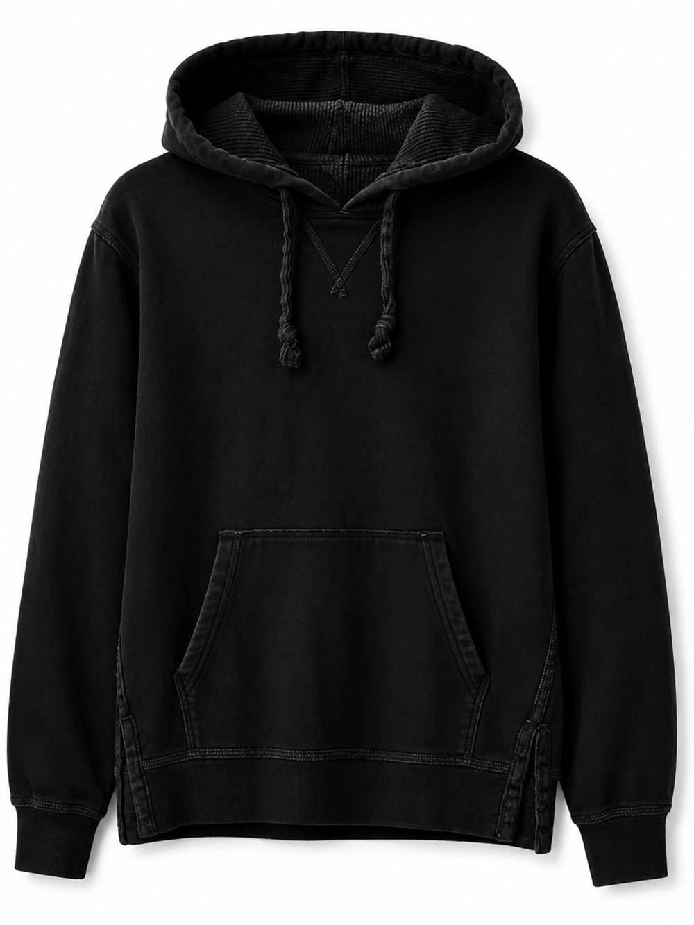 A&F Soft AF Fleece Oversized Pullover Black Hoodie S